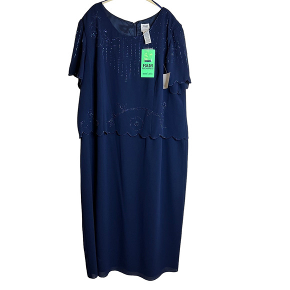 R&M Richards Dresses & Skirts - R&M Richards Deep Blue Maxi Dress